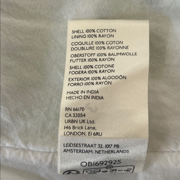 ANTHROPOLOGIE MAEVE dress V-Neck Tunic Babydoll Green Floral cotton lined - Picture 8 of 8